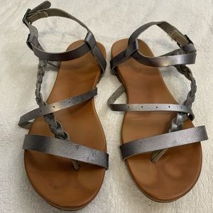 Pewter sandals
